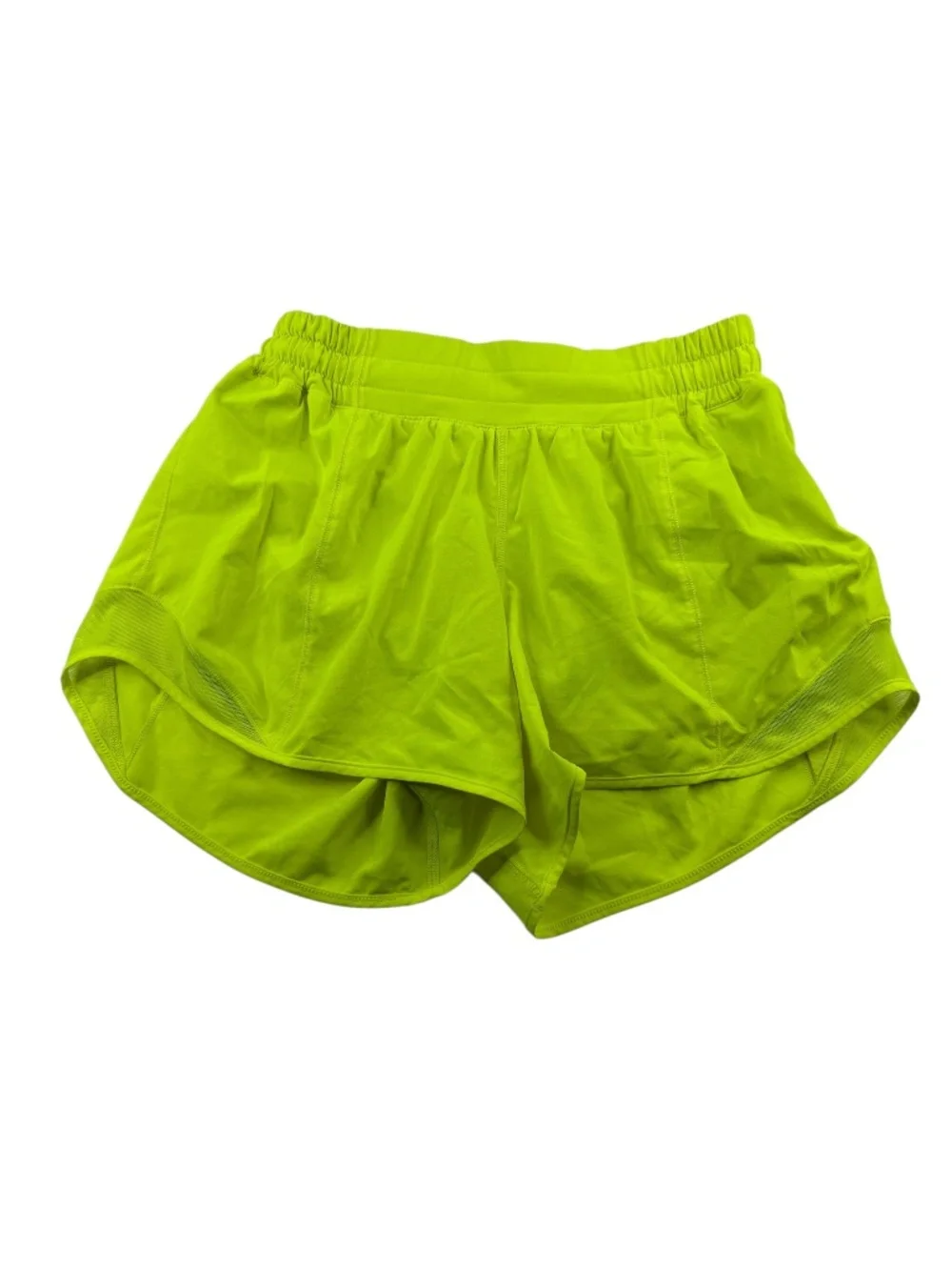 Lululemon Hotty Hot Short II Long 4” Run Shorts Lime Pop